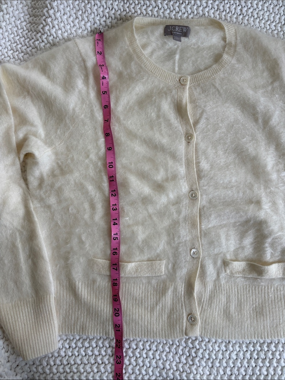 JCrew Brushed Cashmere Cropped Cardigan - Picture 10 of 10